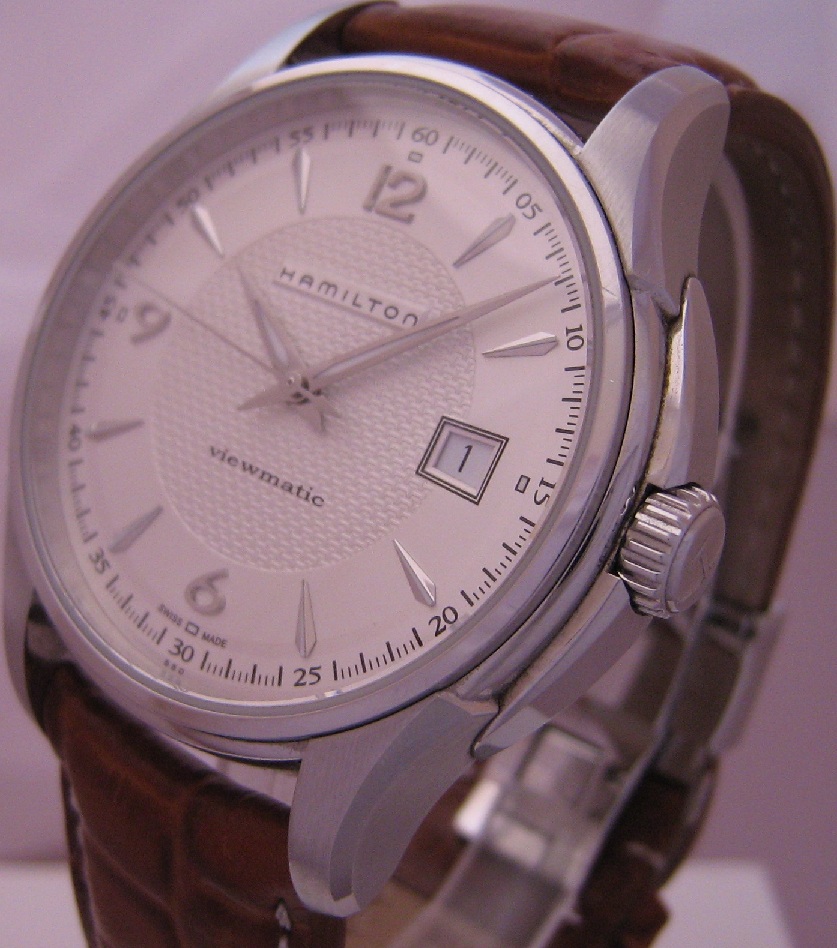 Hamilton Jazzmaster Viewmatic, Silver Dial With Leather Strap