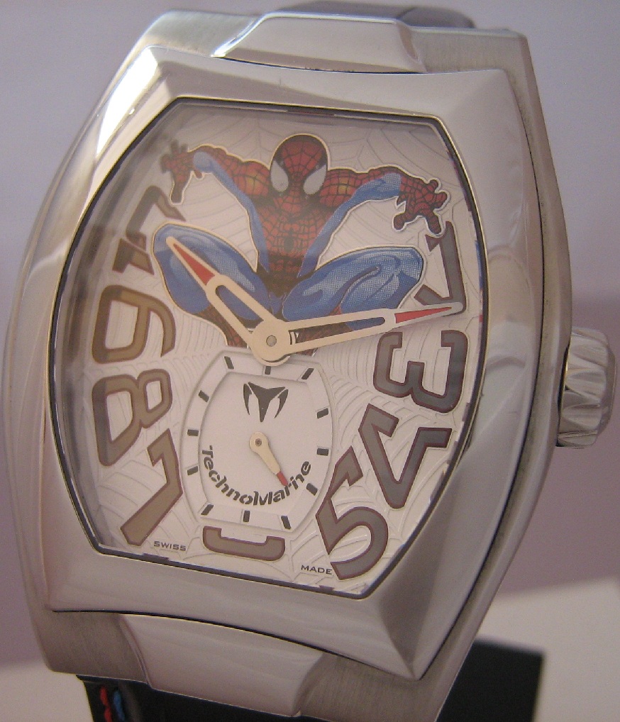 Technomarine Spider-Man Ltd Edition, White Dial, Leather Strap