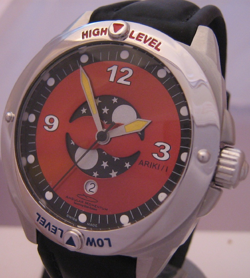 Angular Momentum Ariki, Red Dial With Rubber Strap