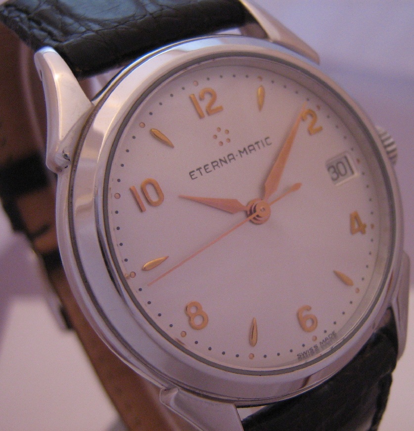 Eterna Les Historiques 1948, Silver Dial, Leather Strap