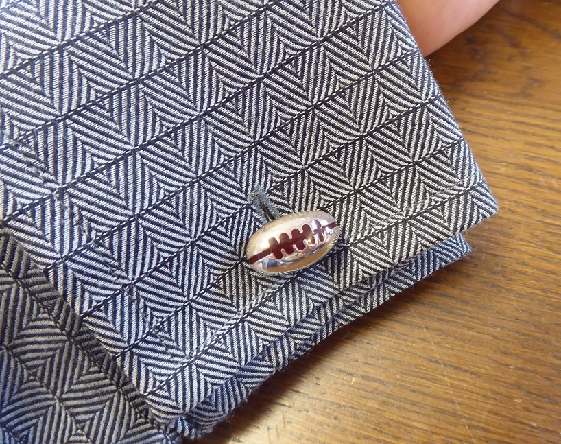 Links Of London Sterling Silver Rugby Ball Cufflinks