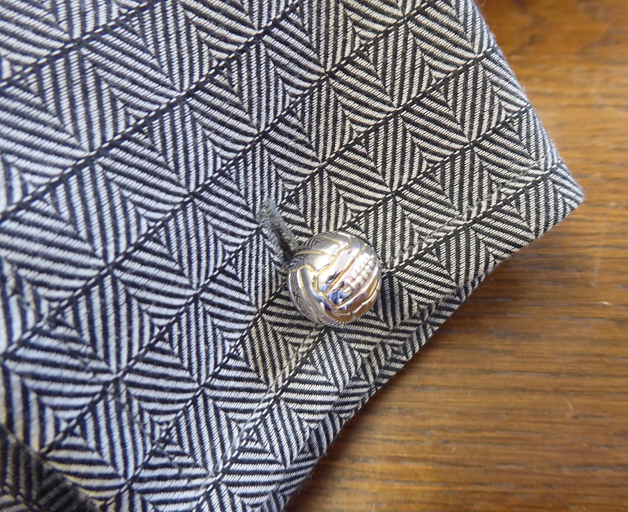 Alfred Dunhill Sterling Silver Wembley Stadium Football Cufflinks