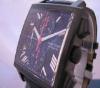Louis Erard La Carree Automatic Chronograph, Black Dial With Leather Strap