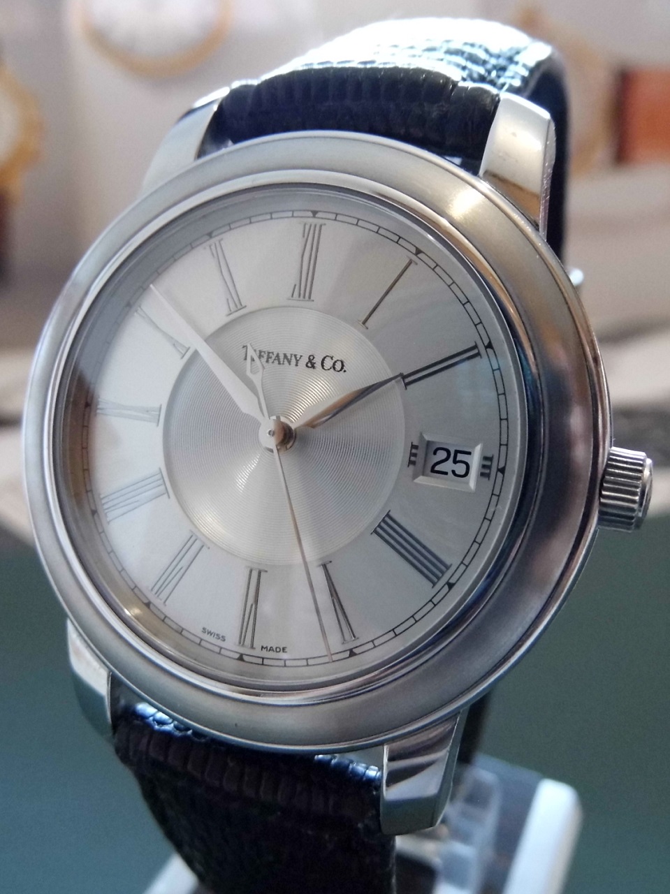 Tiffany Mark Automatic Chronometer, Silver Dial, Leather Strap