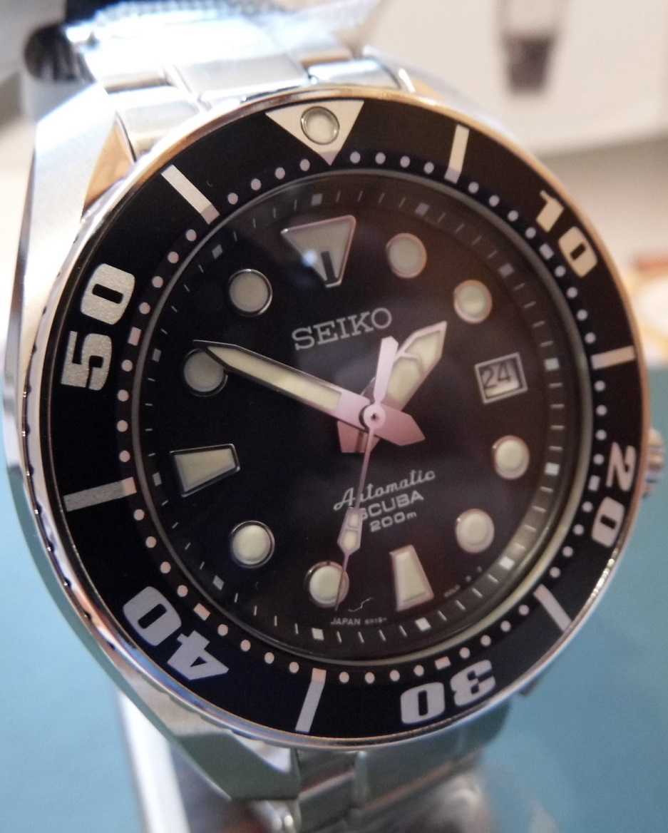 Seiko Scuba Prospex Sumo, Black Dial, Steel Bracelet