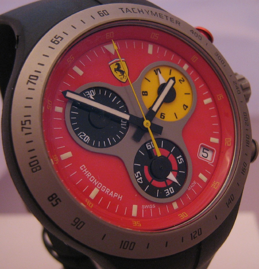 Scuderia Ferrari Jumbo Red Chronograph, Red Dial, Rubber Strap