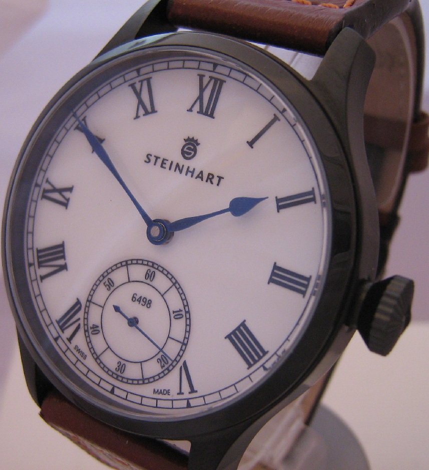 Steinhart Marine Chronometer II, White Dial, Leather Strap