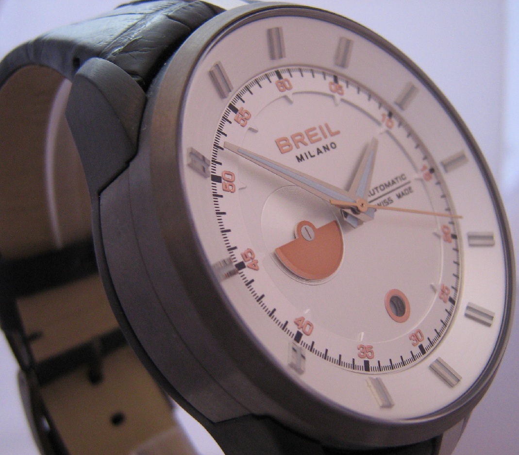 Breil Milano Automatic Watch, Silver Dial With Leather Strap