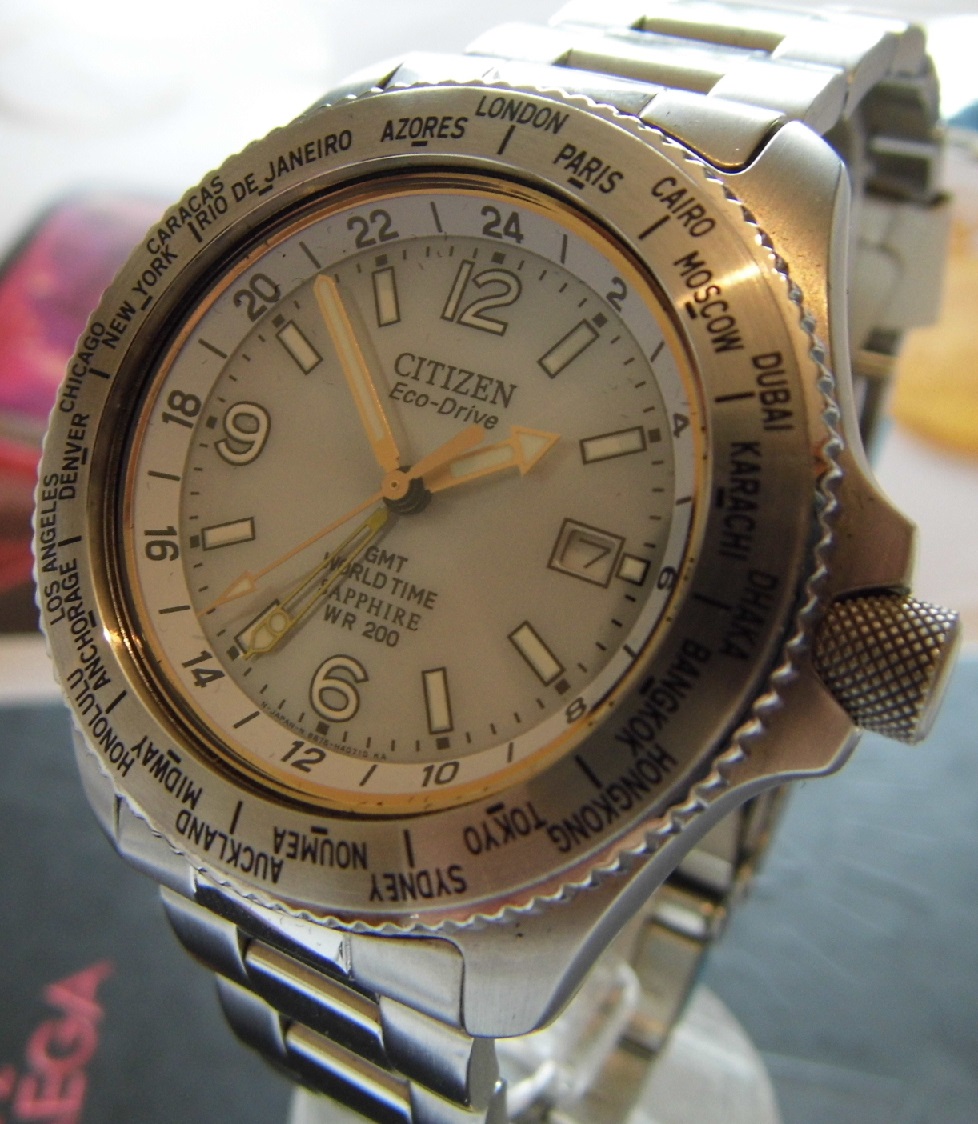 Citizen Eco Drive Promaster GMT, Silver Dial, Bracelet