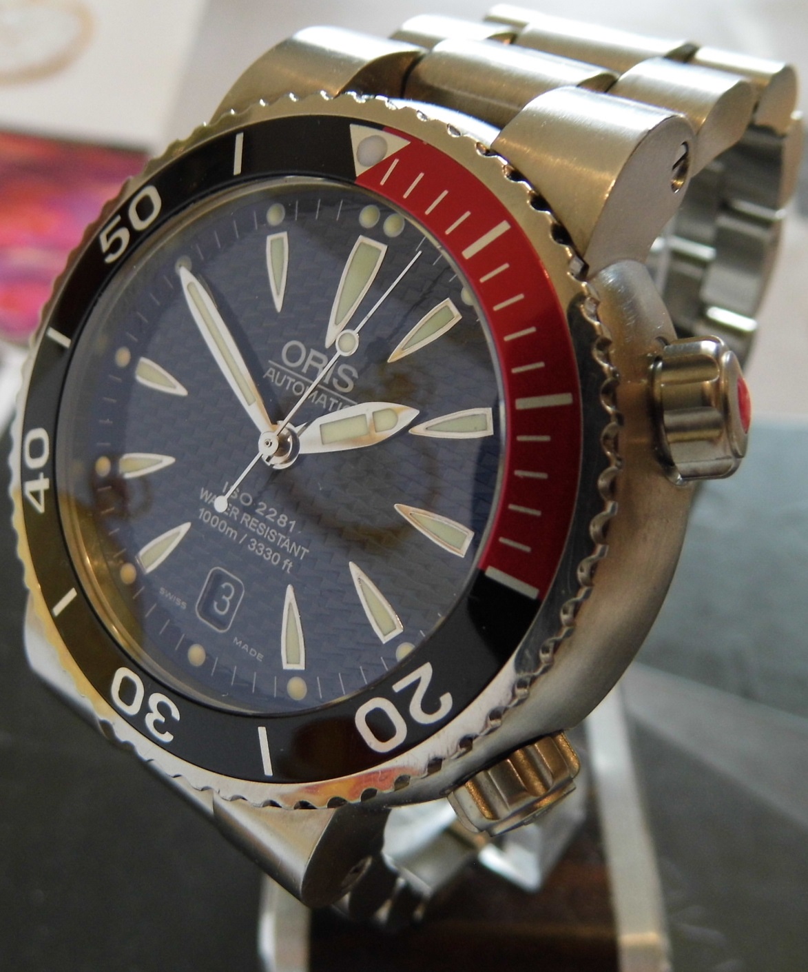 Oris TT1 Divers Titanium, Black Dial, Titanium Bracelet