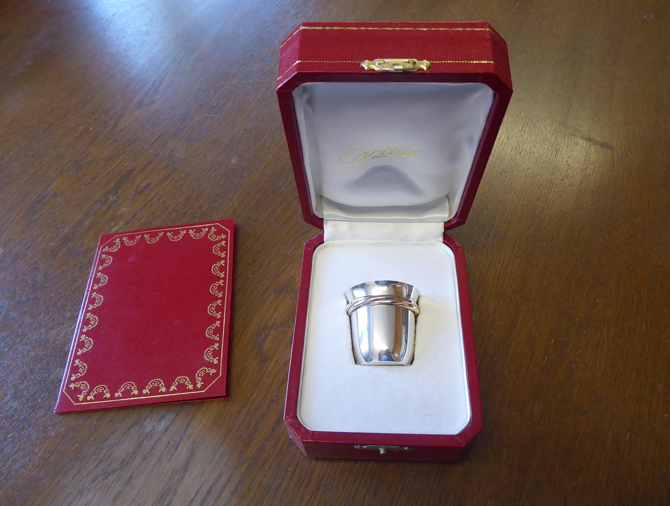 A Cartier Trinity Sterling Silver Cup