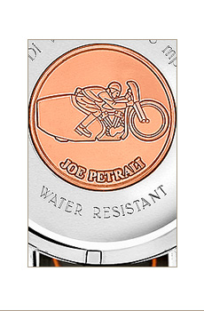 Joe Petrali Automatic Watch, Black Dial With Leather Strap