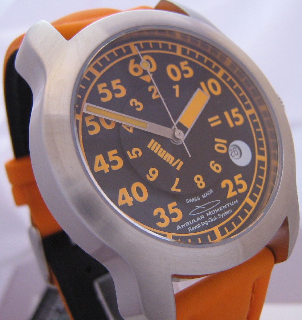 Angular Momentum Illum I Divers Watch, Black Dial With Rubber Strap