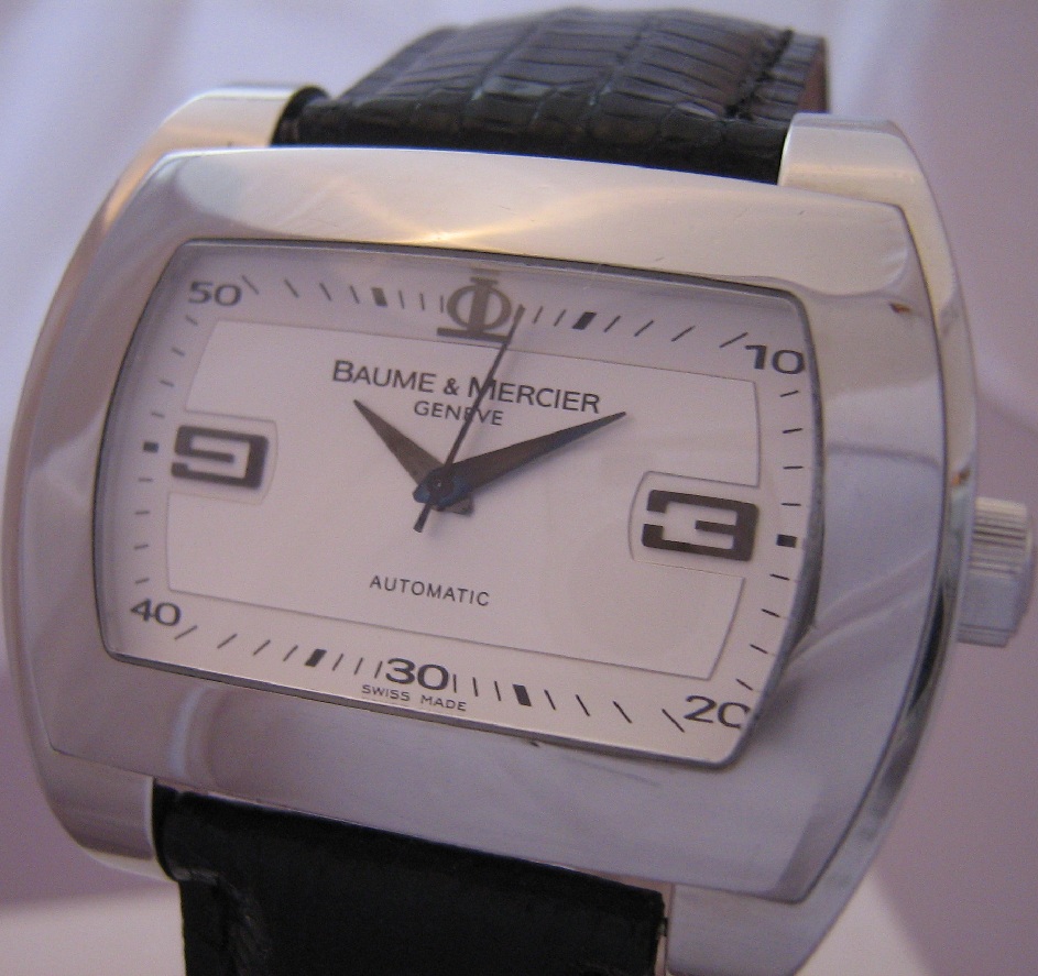 Baume & Mercier Hampton City, Silver Dial, Brown Strap