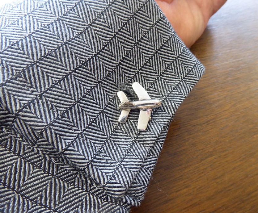 Tiffany & Co Aeroplane & Globe Sterling Silver Cufflinks