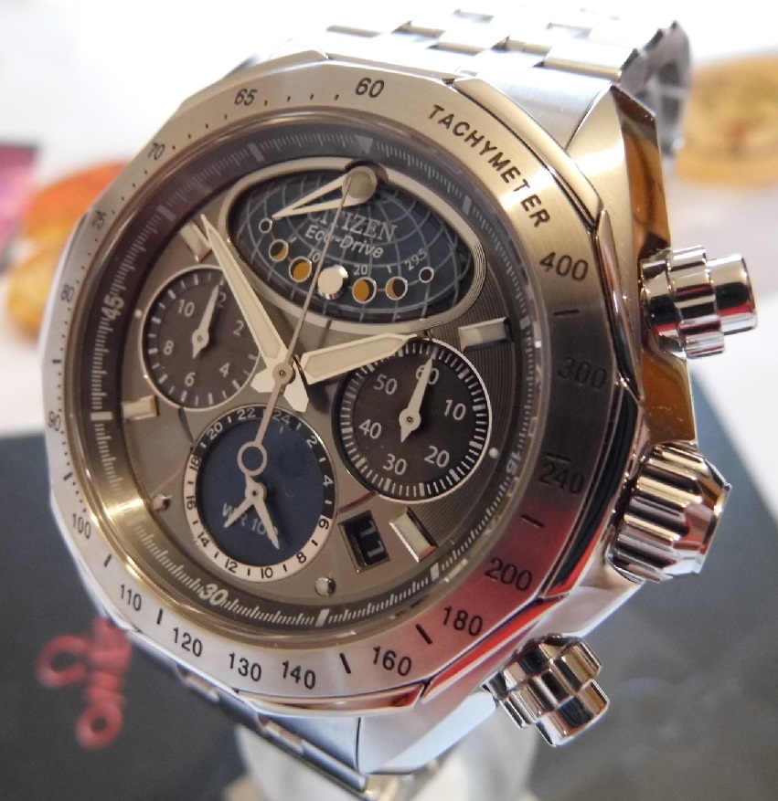 Citizen Signature Moonphase Chronograph, Silver Dial, Bracelet