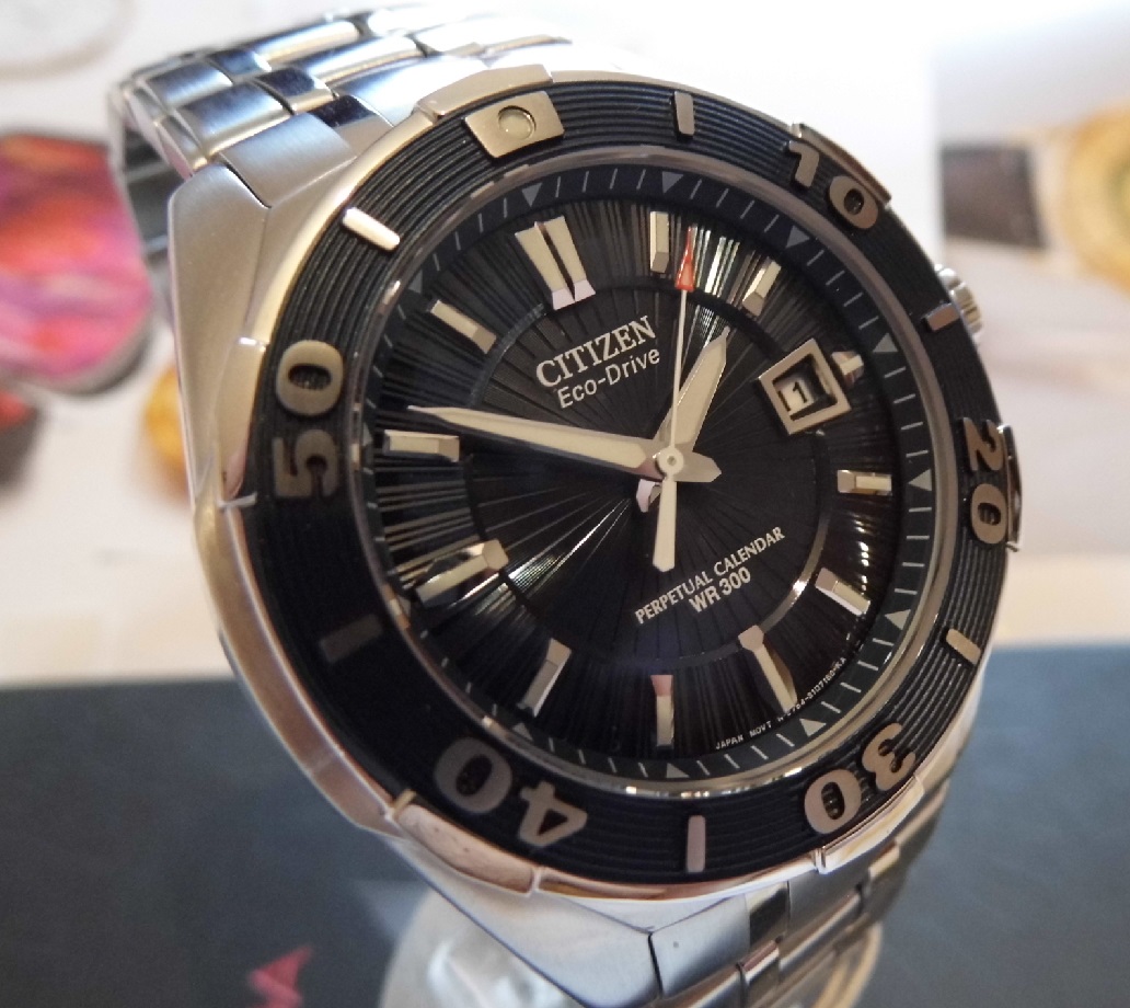 Citizen Signature Perpetual Calendar Diver, Blue Dial, Bracelet