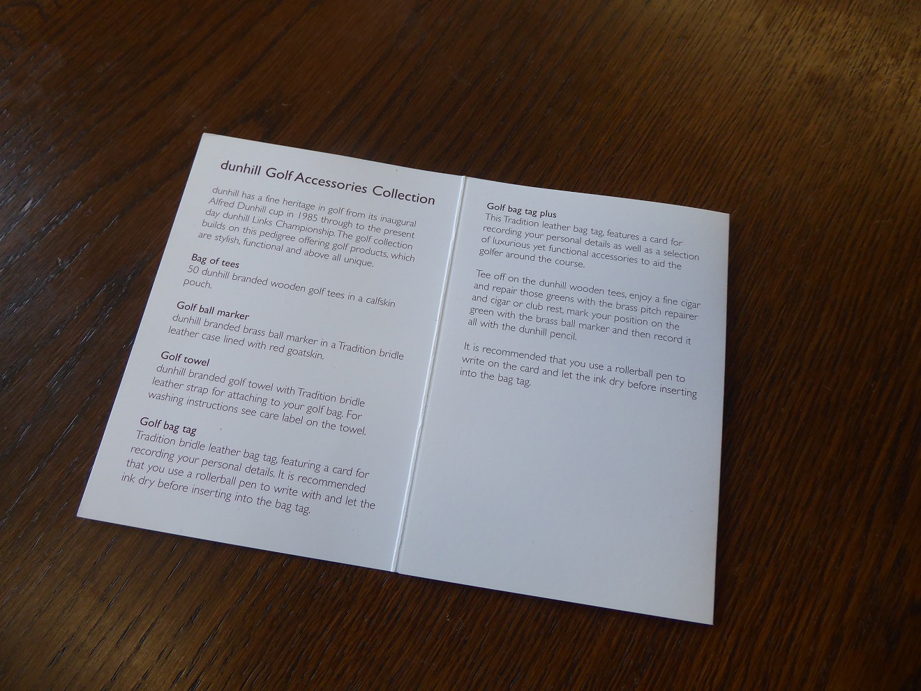 Alfred Dunhill Golf Scorecard Holder