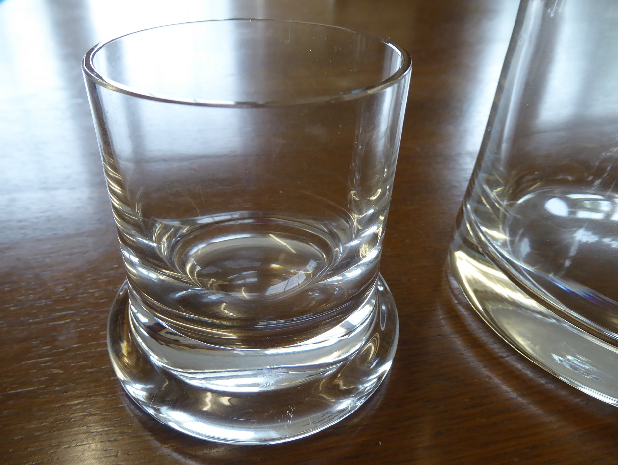 A Tiffany & Co Glass Bedside Carafe & Glass