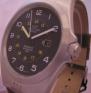 Glycine Combat Automatic Watch, Black Dial With Green Canvas/Leather Strap