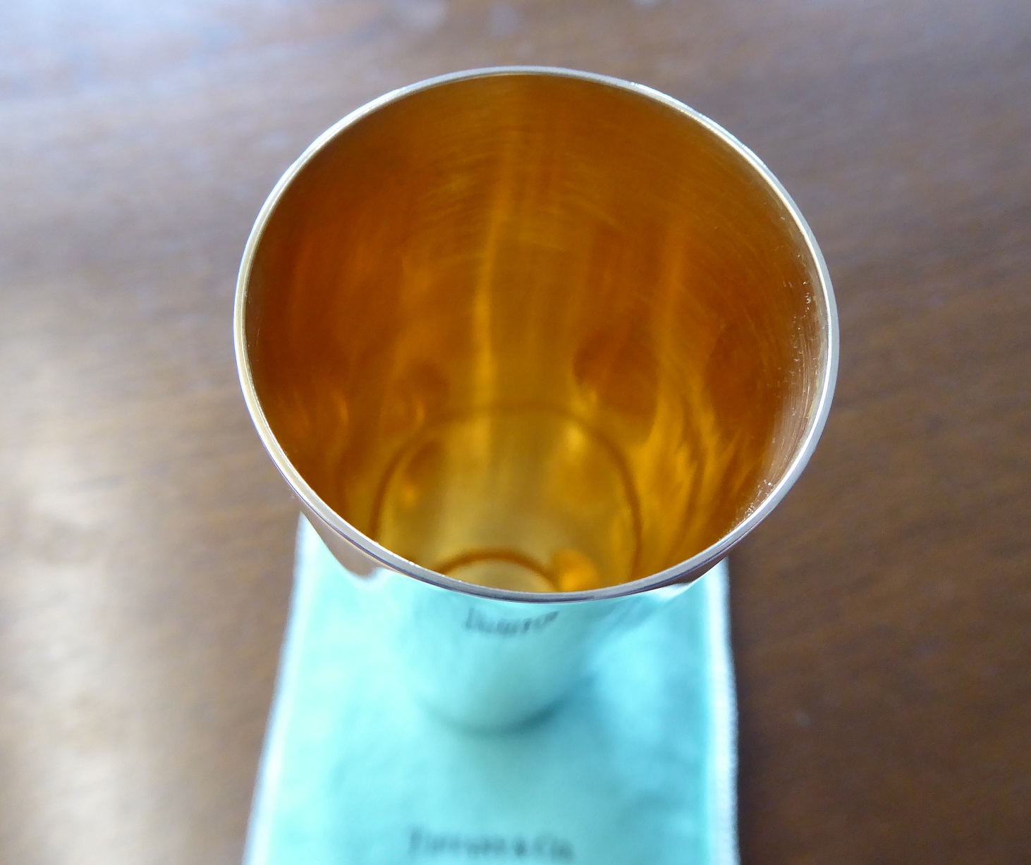 A Tiffany & Co Elsa Peretti Sterling Silver Thumbprint Bud Vase