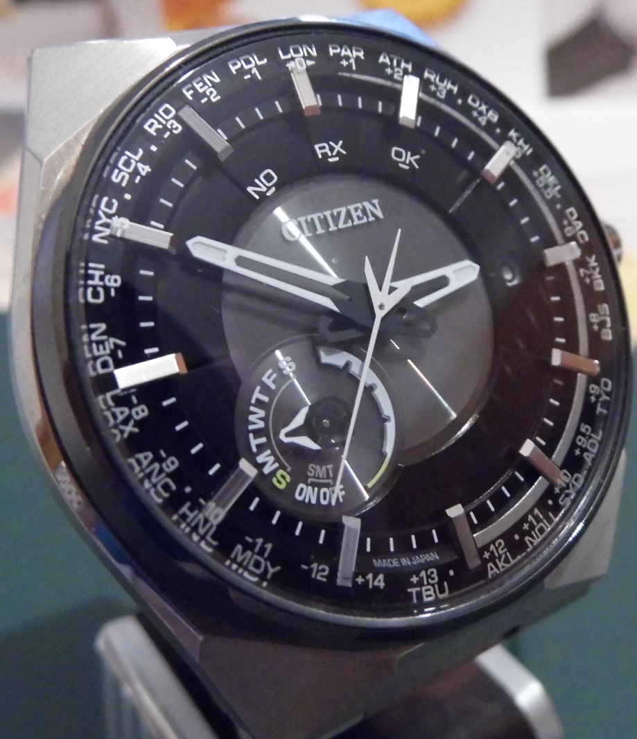 Citizen F100 Satellite Wave, Black Dial, Titanium Bracelet