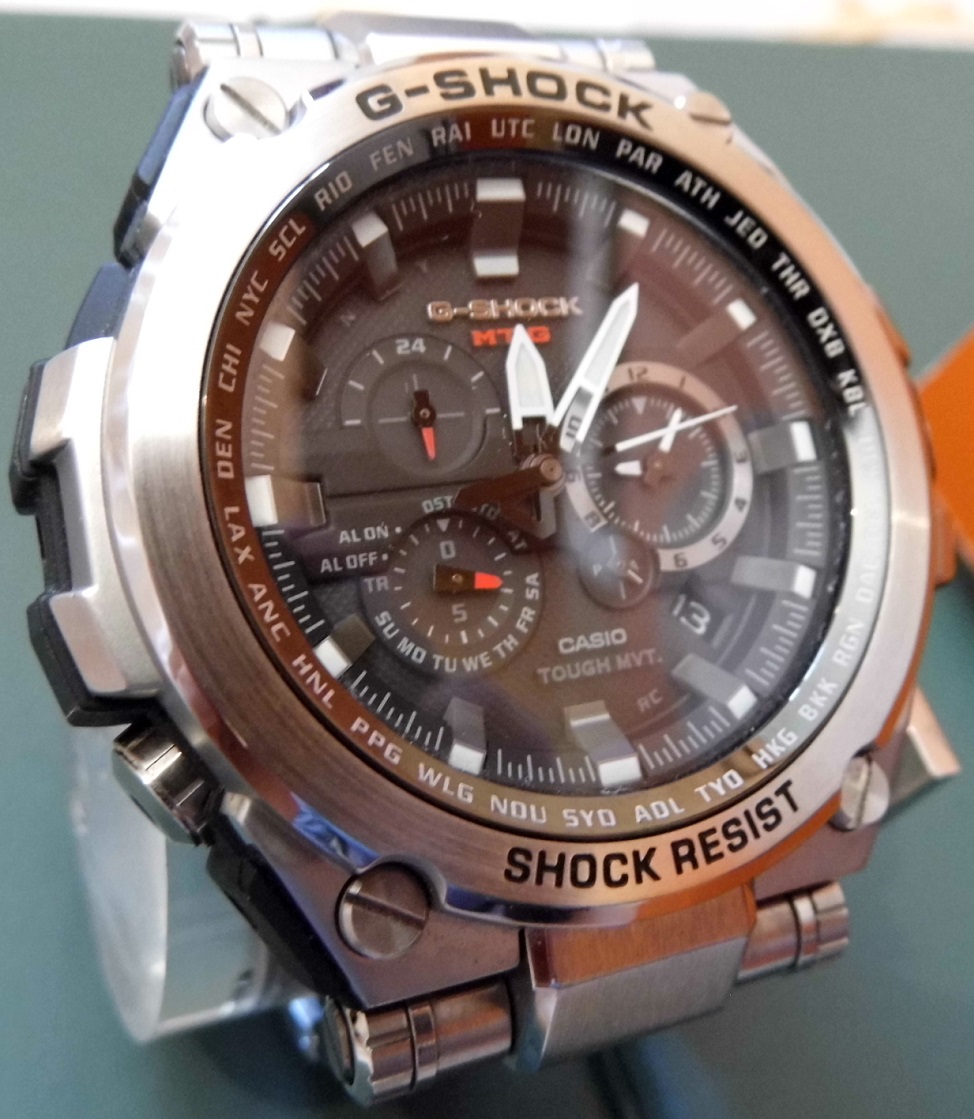 Casio G Shock MTGS1000D, Black Dial, Steel Bracelet