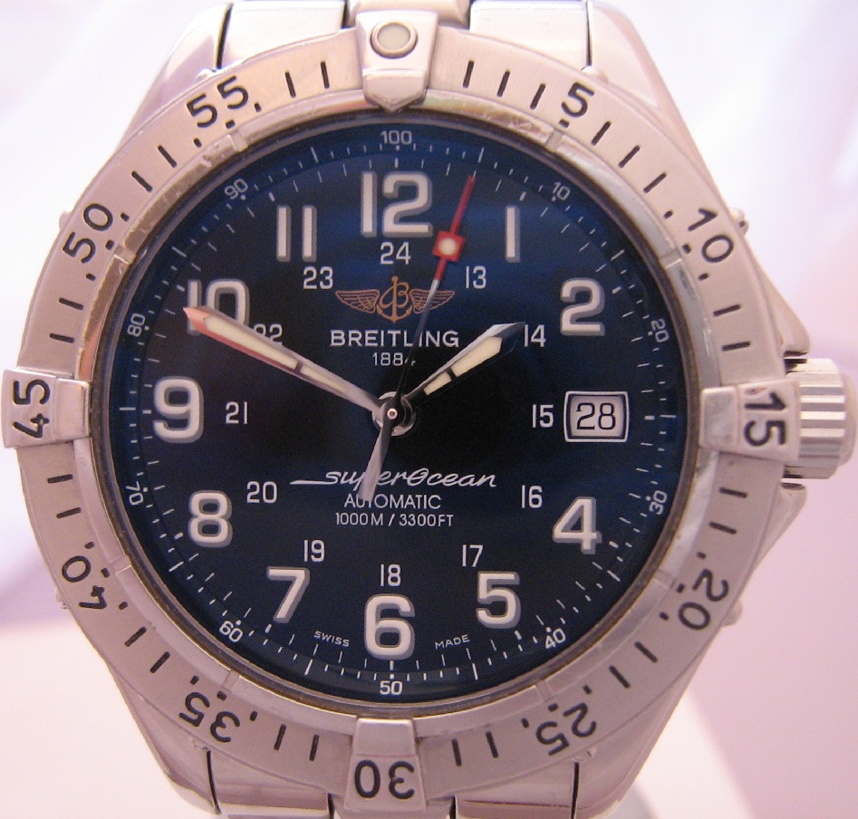 Breitling Superocean Automatic, Black Dial, Stainless Steel Bracelet