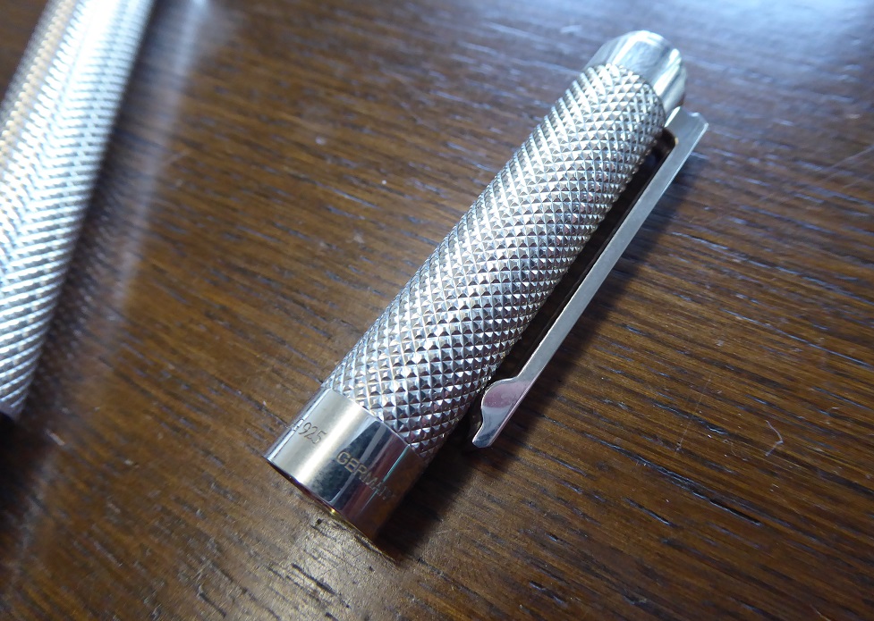 A Tiffany & Co Diamond Point Silver Rollerball Pen 
