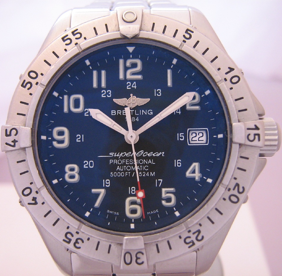 Breitling Superocean Professional, Black Dial With Bracelet, Rubber & Leather Straps