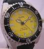 Seiko Kinetic Divers, Yellow Dial, Black Rubber Strap