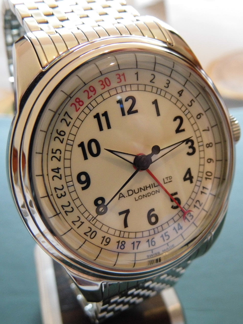 Dunhill A-Centric Automatic, White Dial, Steel Bracelet