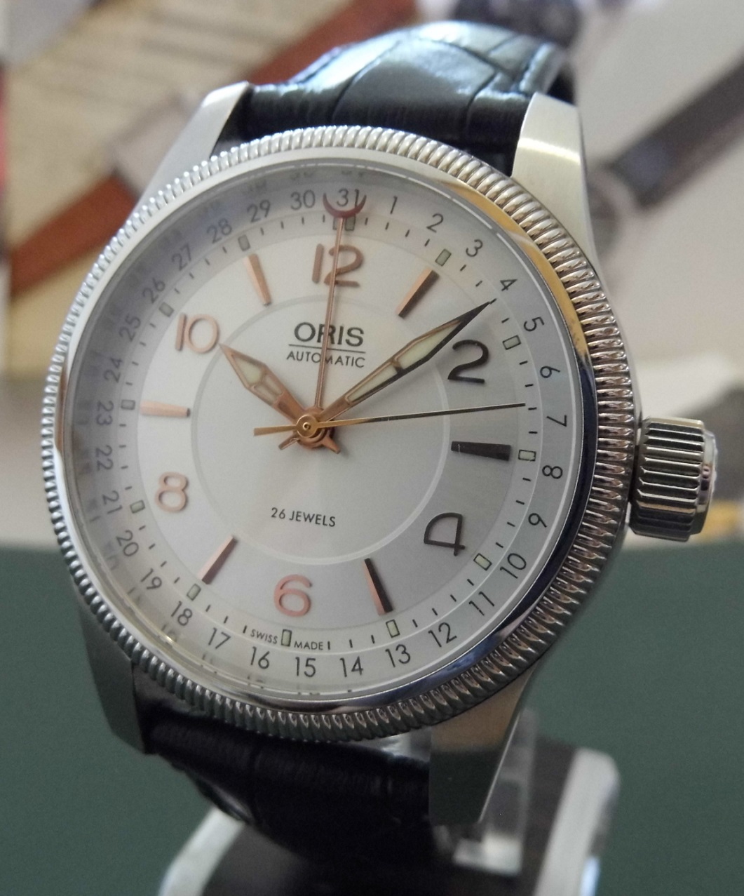 Oris Big Crown Pointer Date, Silver Dial, Leather Strap