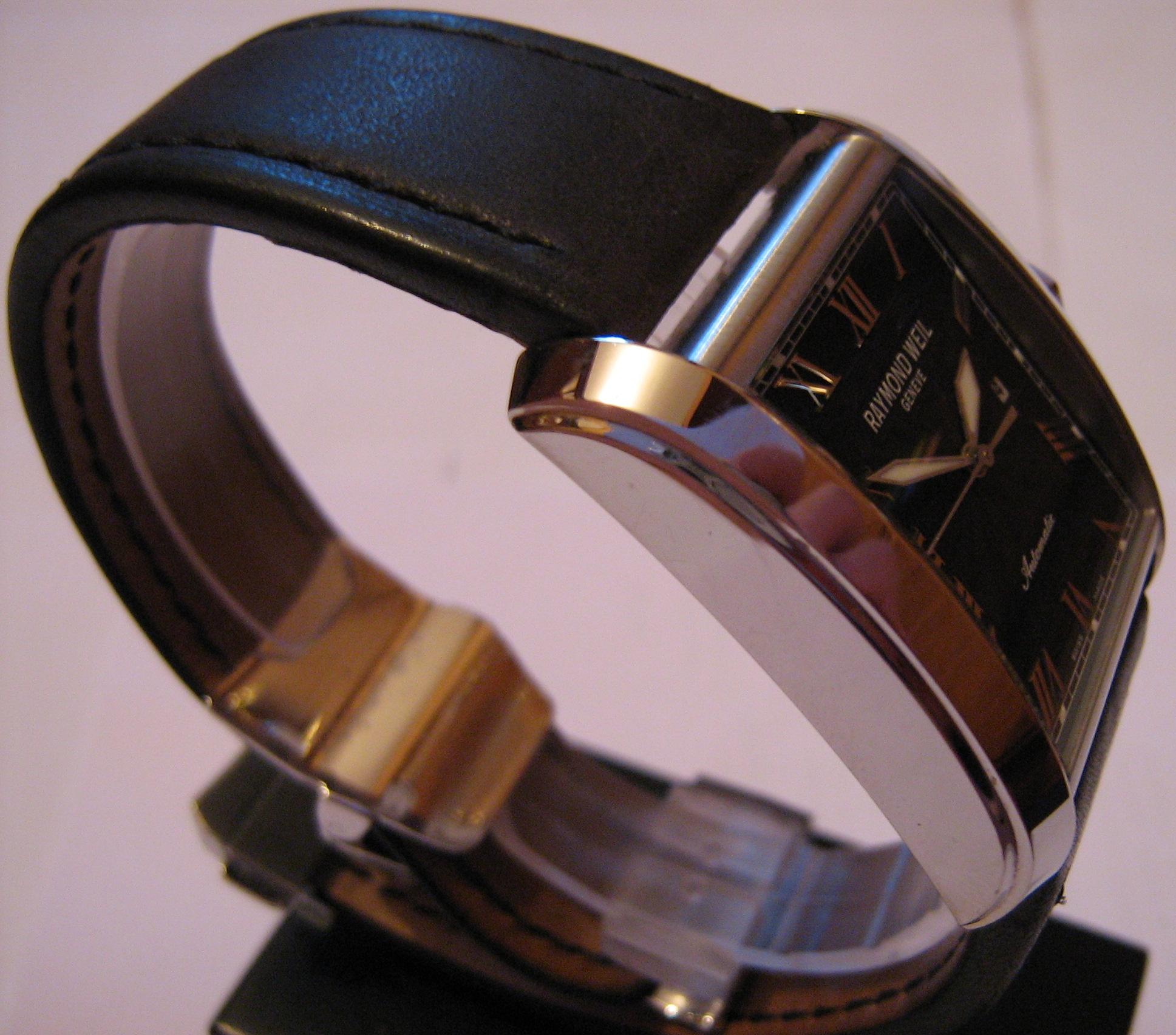 Raymond Weil Don Giovanni Automatic Watch, Black Dial With Leather Strap