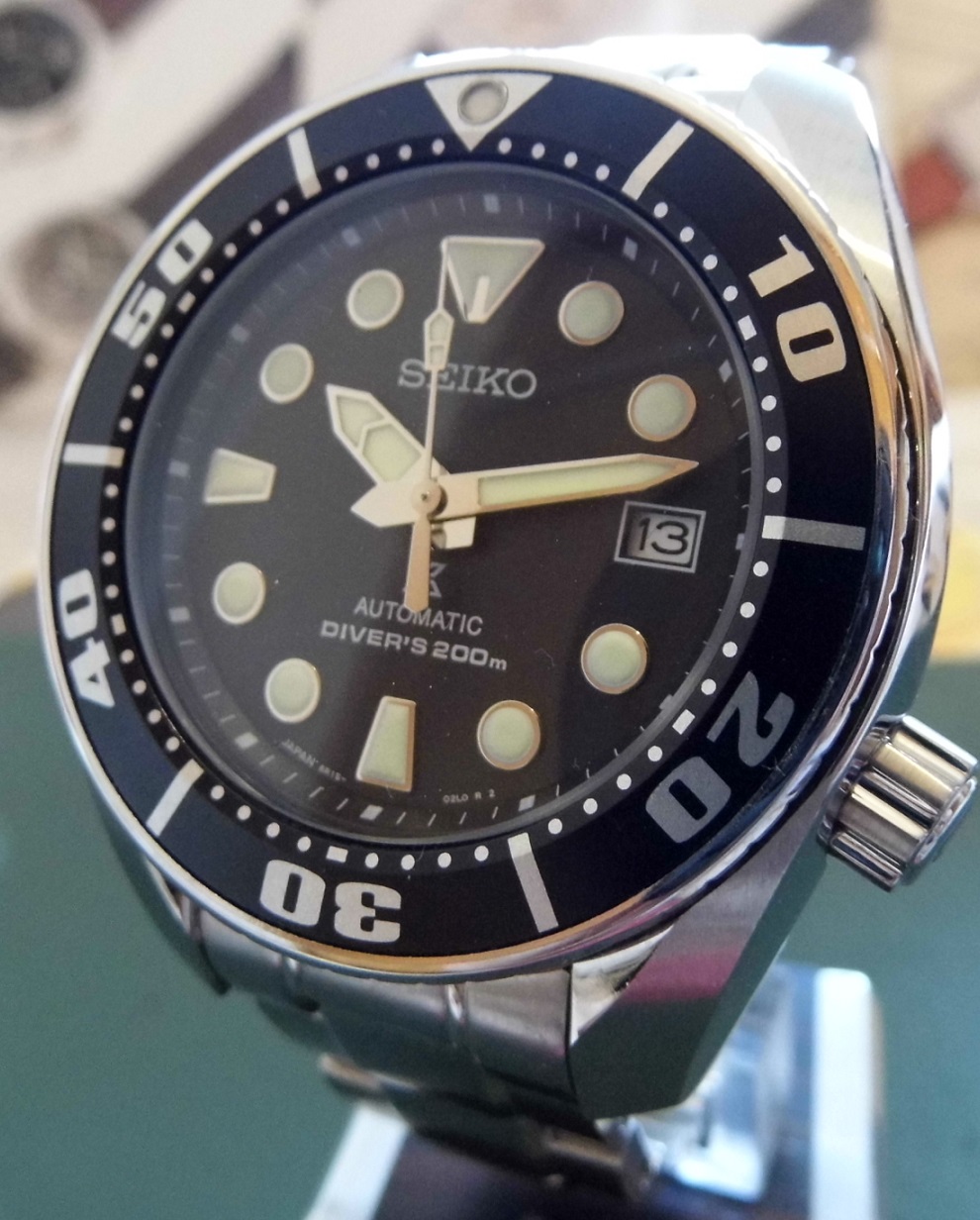 Seiko Prospex Sumo, Black Dial, Steel Bracelet