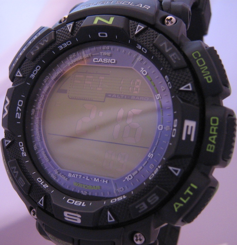 Casio Pro Trek Triple Sensor, Black Case & Strap