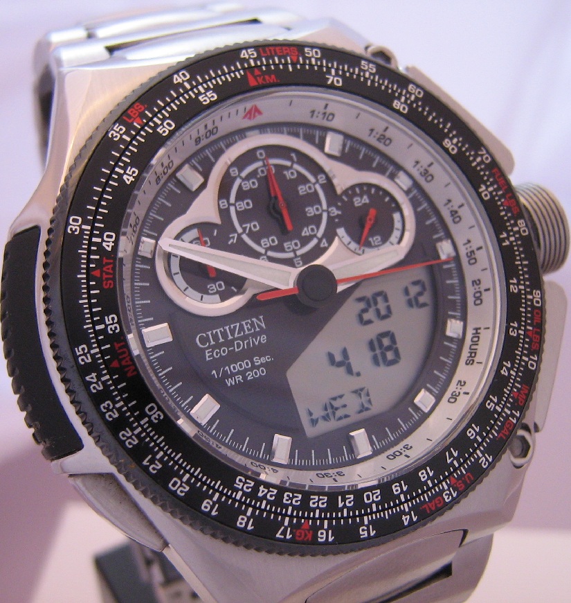 Citizen Eco Drive Promaster SST, Black Dial, Steel Bracelet