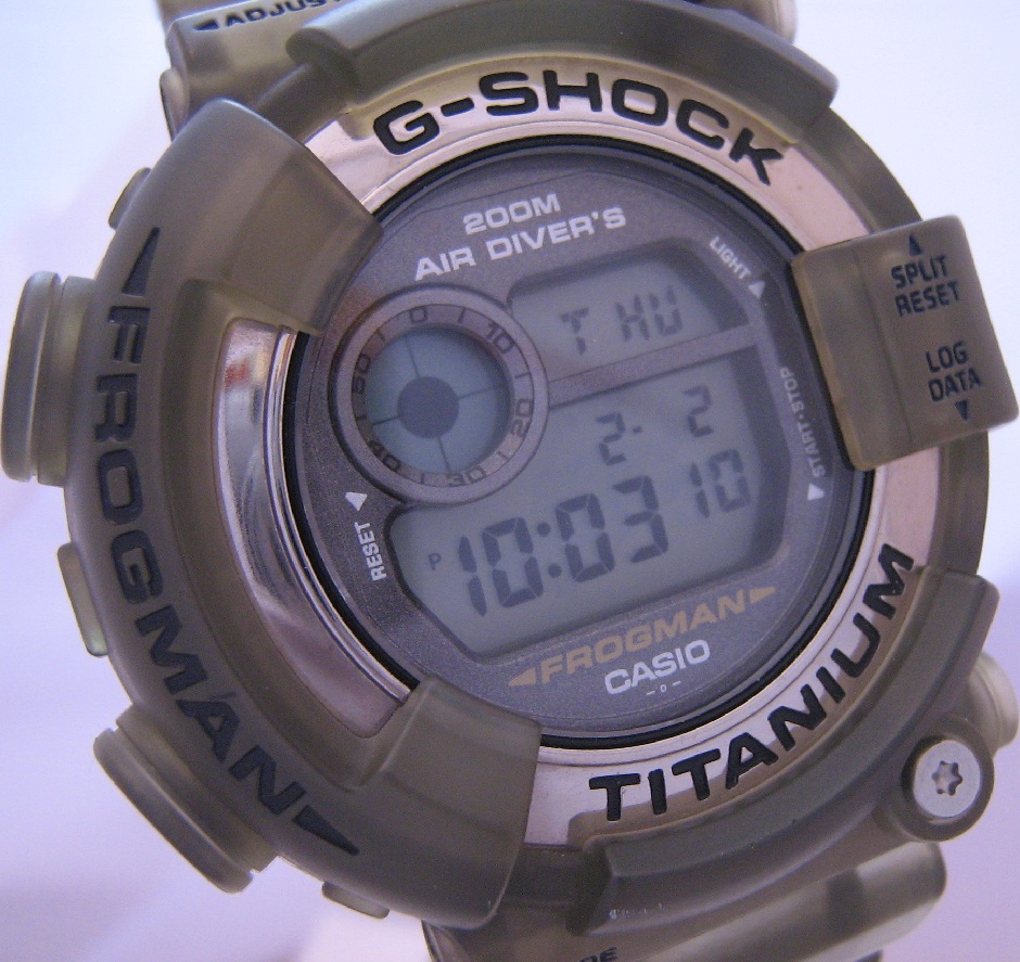 Casio  G Shock Titanium Frogman, Green Case & Strap