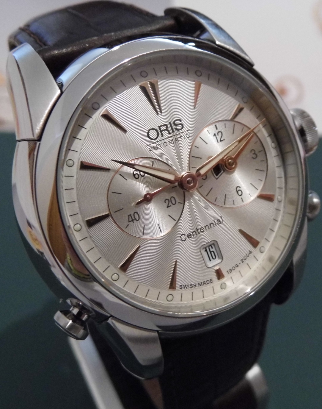 Oris Centennial Set 1904, Silver Dial, Brown Leather Strap