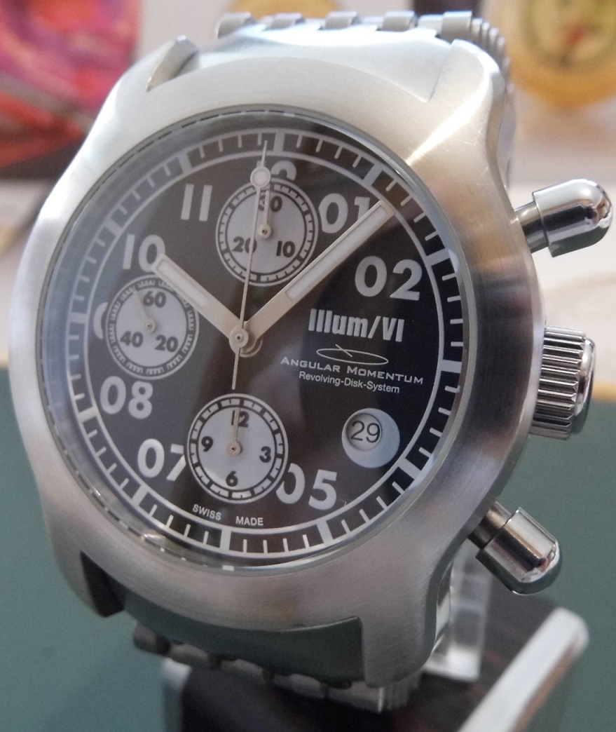 Angular Momentum Illum VI Chronograph, Black Dial, Bracelet