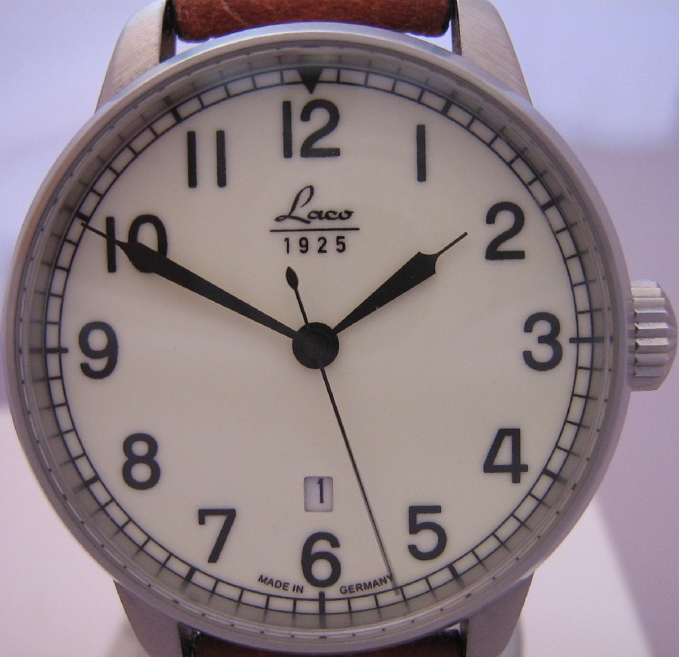 Laco Marine Automatic, Cream Dial With Leather Strap
