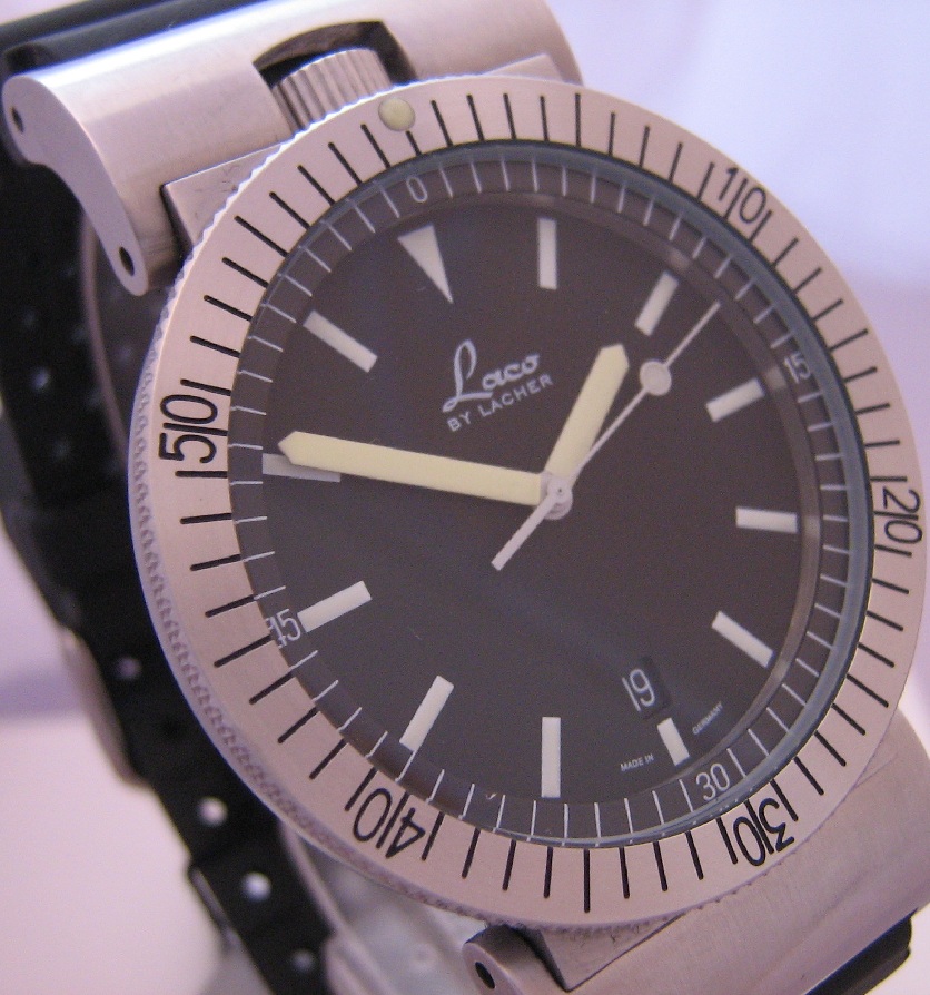 Laco Squad Watch, Black Dial With Rubber Straps