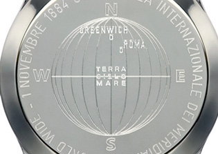 Worldwide GMT Automatic Watch, Silver Dial With Leather Strap