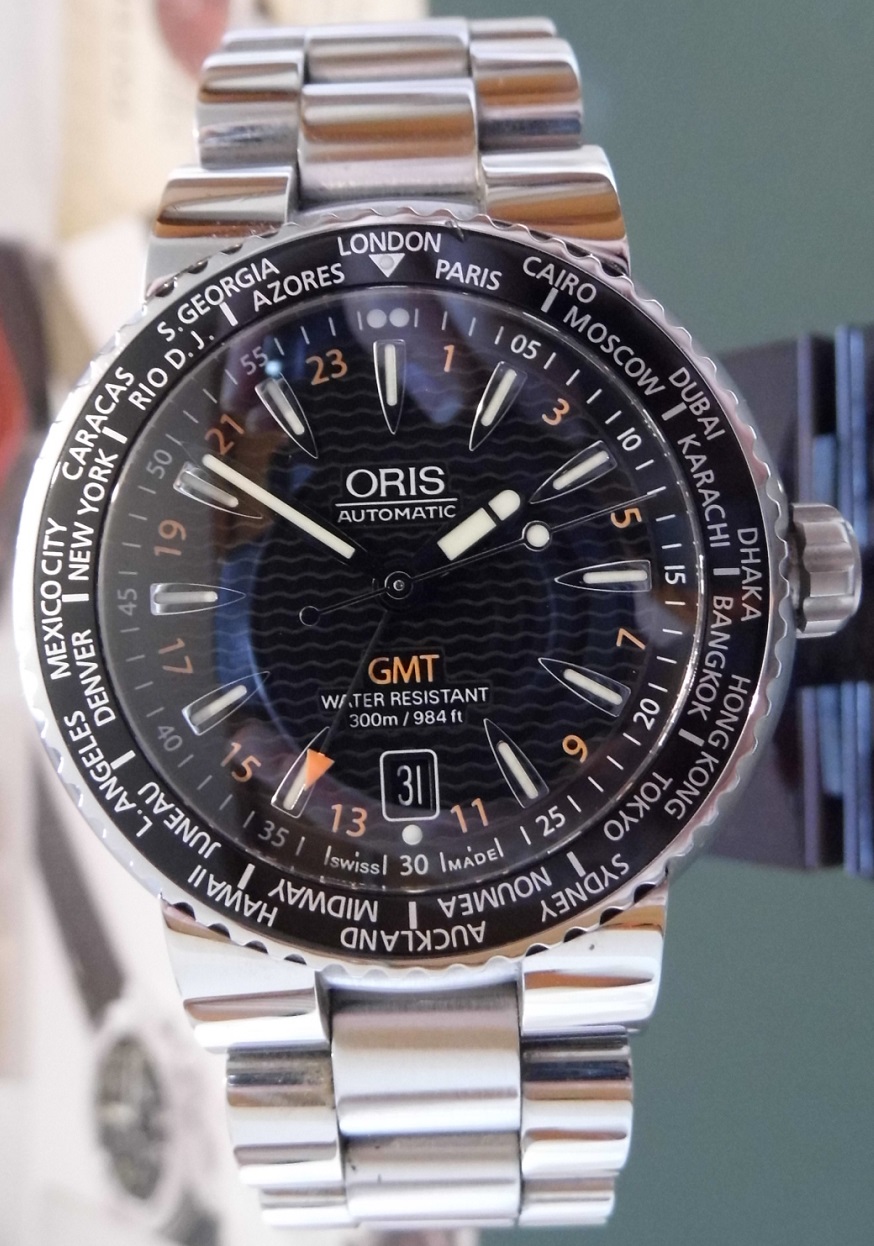 Oris TT1 Divers GMT, Black Dial, Bracelet