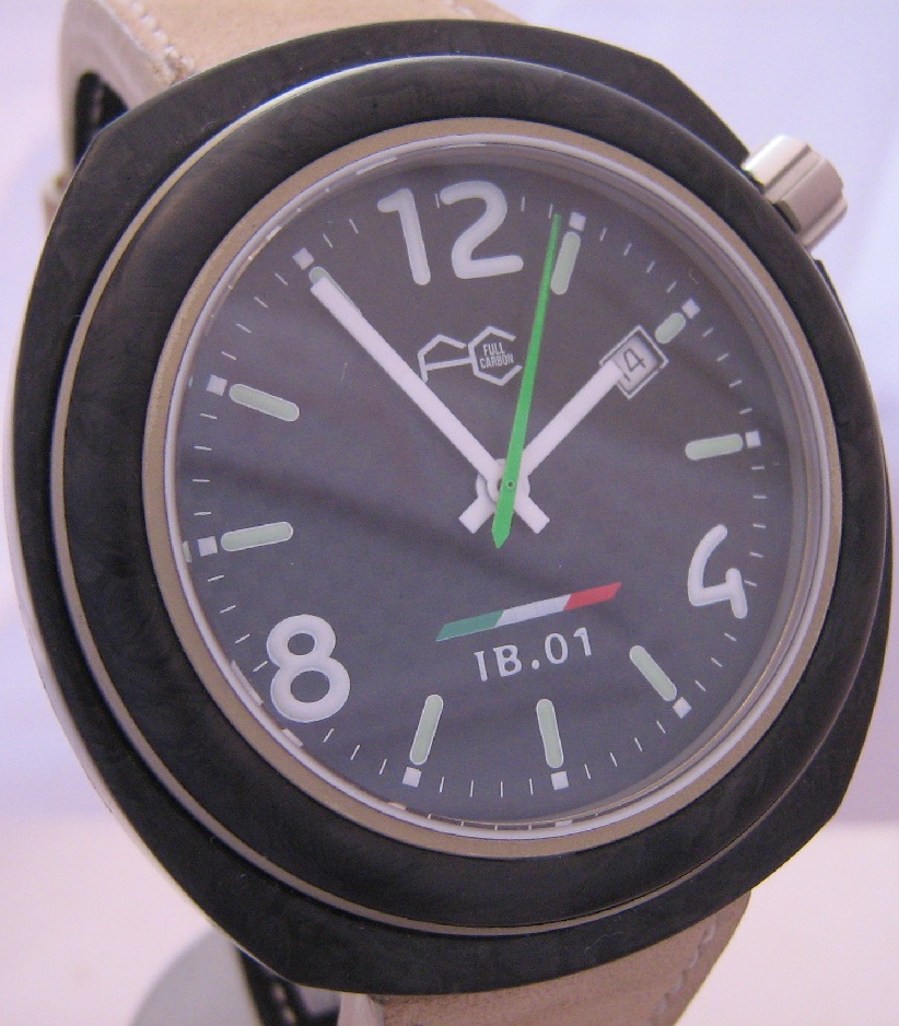 Full Carbon IB01 Desert Storm, Black Dial With Leather Strap