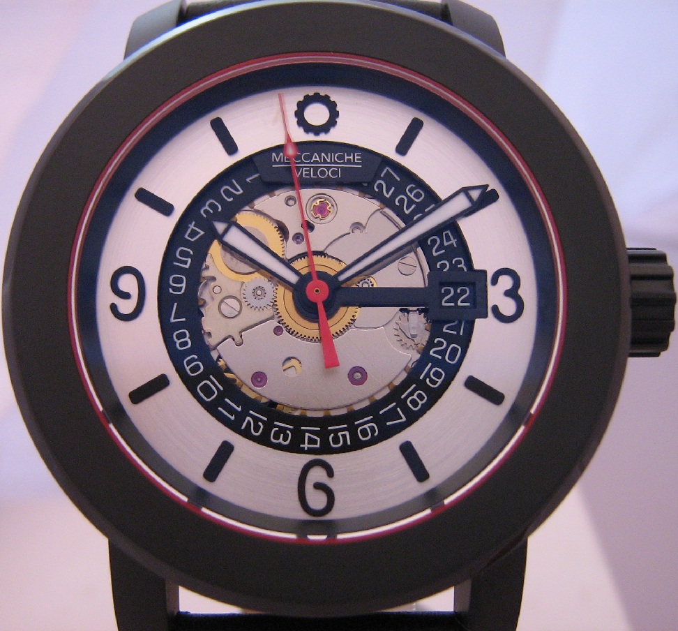 Meccaniche Veloci Ace Cafe, Silver Dial With Leather Strap