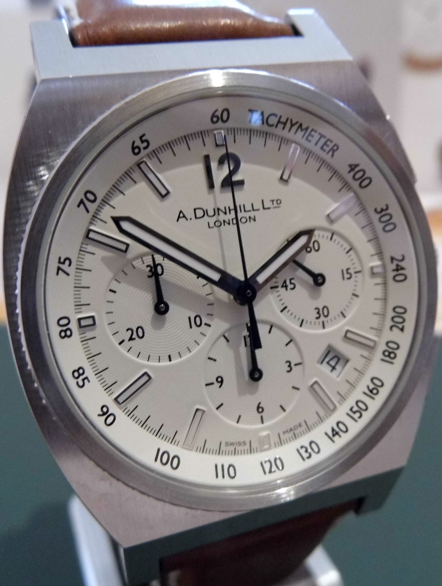 Dunhill RPM Chronograph, White Dial, Leather Strap 