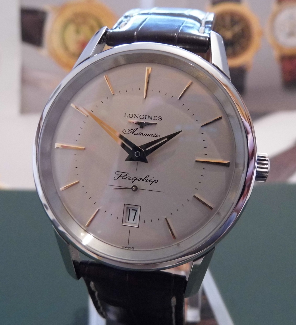 Longines Flagship Heritage, Silver Dial, Leather Strap