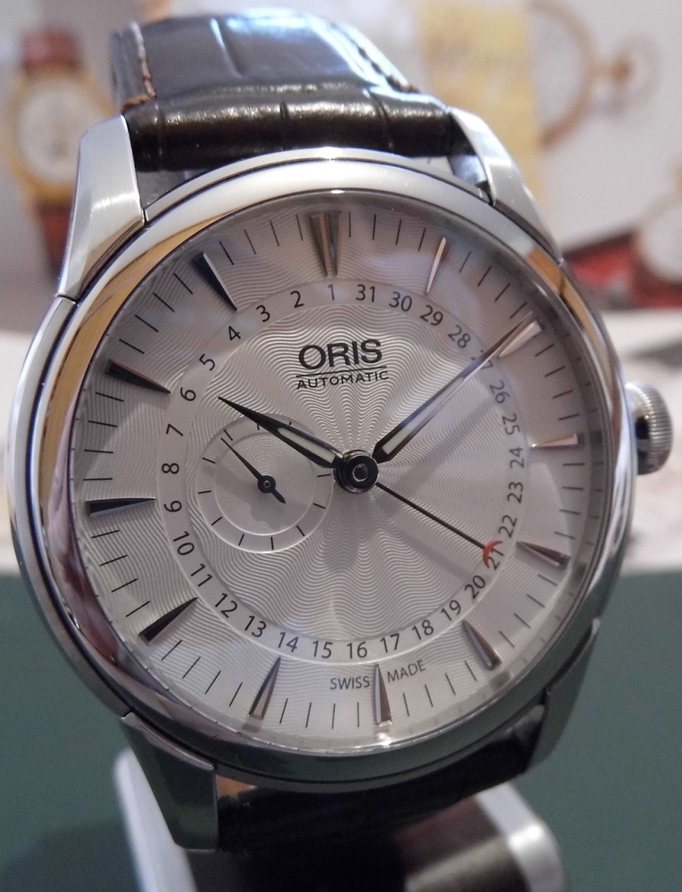 Oris Artelier Small Second Pointer Date, Silver Dial, Strap
