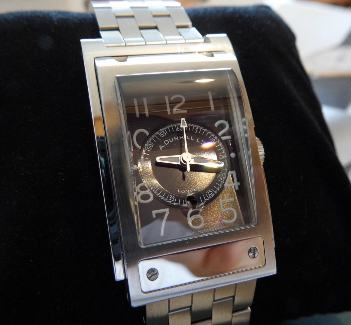 Dunhill Carwatch, Black Dial, Stainless Steel Bracelet